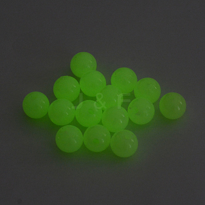 Luminous Acrylic Round Beads LACR-R002-6mm-01-1