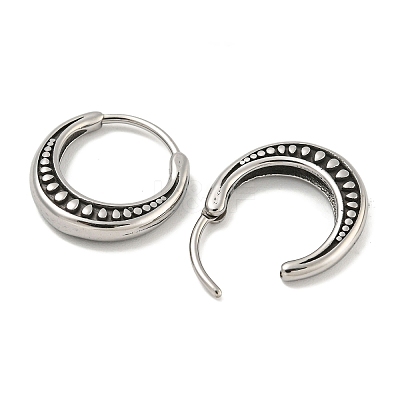 316 Surgical Stainless Steel Hoop Earrings EJEW-D096-12AS-14-1