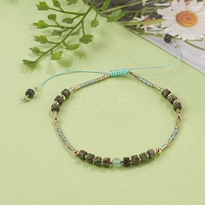 Adjustable Nylon Thread Braided Bead Bracelets BJEW-JB05504-1