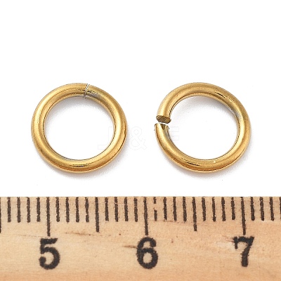 Ion Plating(IP) 304 Stainless Steel Open Jump Rings X-STAS-M081-02G-01-1
