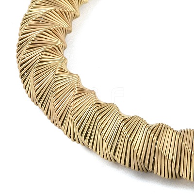 304 Stainless Steel Twisted Bangles for Women BJEW-G706-01B-G-1