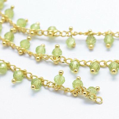 Natural Peridot Handmade Beaded Chains CHC-P003-11L-1