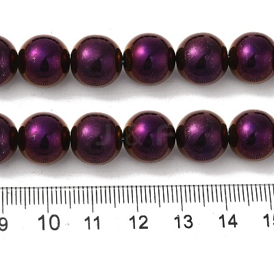 Electroplated Synthetic Magnetic Hematite Beads Strands G-I364-K01-03-1