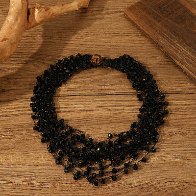 Bohemian Style Glass Bead Multi-layer Necklaces for Daily Wear and Gifting BA8447-3-1