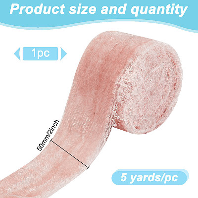 5 Yards Polyester Frayed Ribbon OCOR-WH0082-226A-03-1