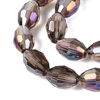 Electroplate Transparent Glass Beads Strands GL-N002-01A-A17-1