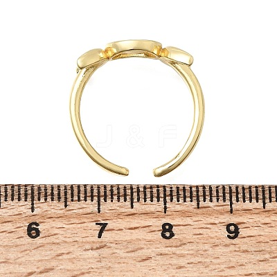 Brass Open Cuff Rings for Women RJEW-K322-01G-1