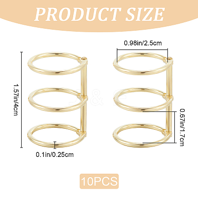 3-Ring Iron Loose Leaf Book Binder Hinged Rings FIND-WH20018-06B-G-1