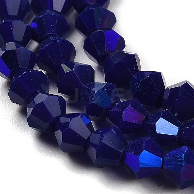 Opaque Solid Color Imitation Jade Glass Beads Strands GLAA-F029-P4mm-D10-1