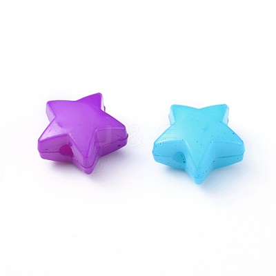 Opaque Acrylic Beads X-SACR-Q099-M26-1