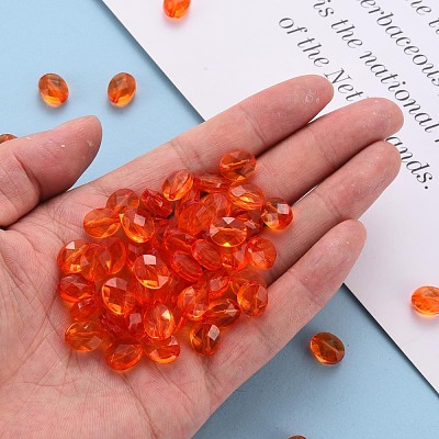 Transparent Acrylic Beads TACR-S154-18A-84-1