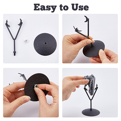 Alloy Crystal Ball Crafts Holder ODIS-WH0030-260EB-1