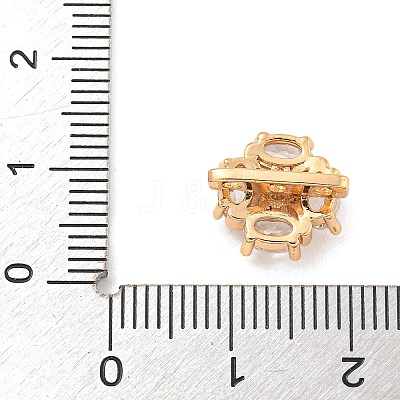 Brass Pave Clear Cubic Zirconia Slide Charms KK-Z072-13G-01-1