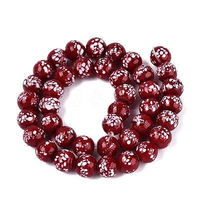 Handmade Lampwork Beads Strands LAMP-Q041-11G-1