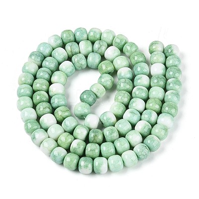 Ombre Effect Dyed Glass Beads Strands GLAA-N067-01A-18-1