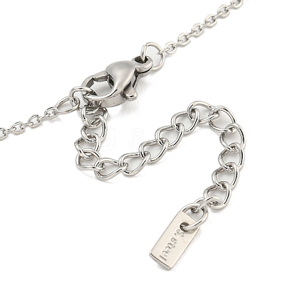 Non-Tarnish 304 Stainless Steel Pendants Necklace for Women NJEW-A027-05P-1