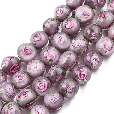 Handmade Lampwork Beads Strands LAMP-N021-45E-1