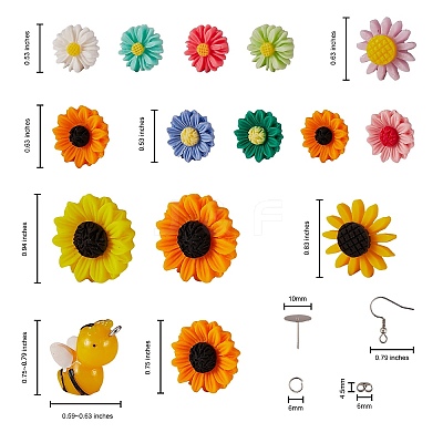 DIY Sunflower Earring Making Kit DIY-SZ0008-44-1