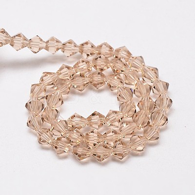 Imitate Austrian Crystal Bicone Glass Beads Strands GLAA-F029-6x6mm-12-1