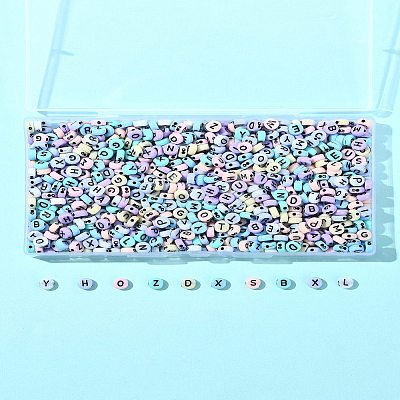 100G Flat Round Craft Style Opaque Acrylic Beads SACR-FS0001-34-1