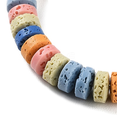 Synthetic Lava Rock Dyed Beads Strands G-H311-09-09-1