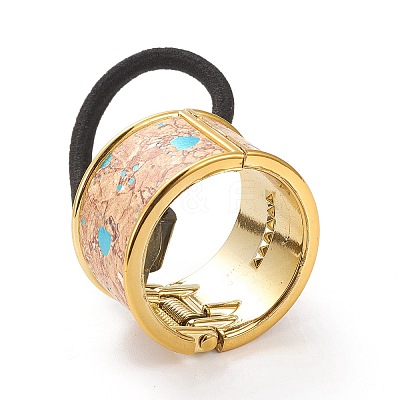 Alloy Ponytail Cuff Rubber Elastic Hair Ties LS-OHAR-P018-A06-1