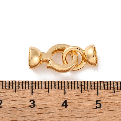 Brass Fold Over Clasps KK-C076-05G-1