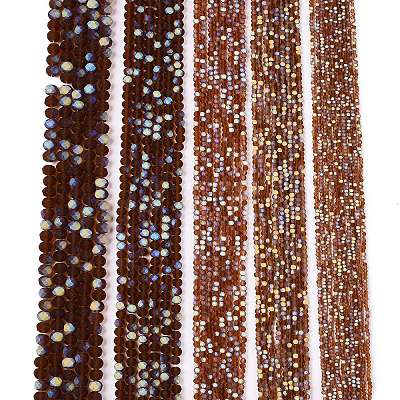 Transparent Glass Beads Strands EGLA-A044-T1mm-MB02-1