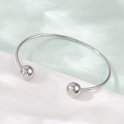 304 Stainless Steel Open Cuff Bracelets BJEW-R019-01P-01-1