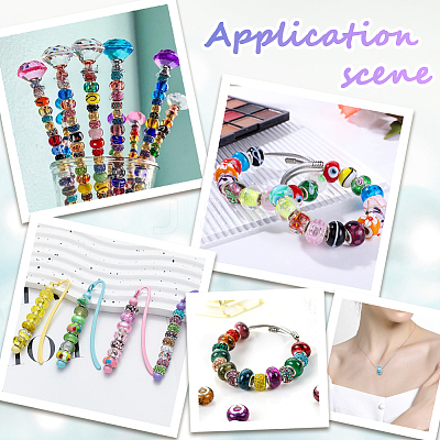 120Pcs Resin European Beads FIND-SP0002-05A-1