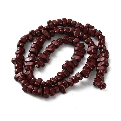 Spray Painted Synthetic Non-magnetic Hematite Beads Strands G-C248-E01-1