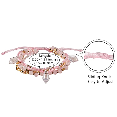 Sparkling Glass Seed Beads 5 Layered Anklet AJEW-SW00006-02-1