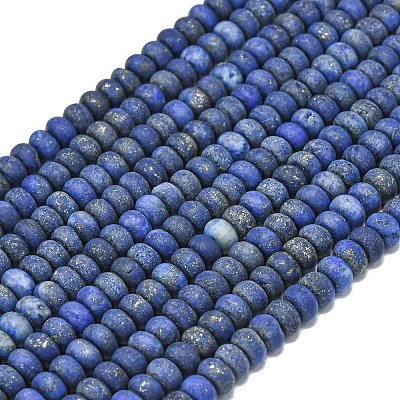 Dyed Natural Lapis Lazuli Beads Strands G-P575-A46-6x4mm-02-1