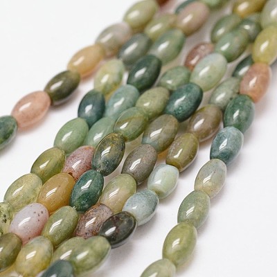 Natural Indian Agate Beads Strands G-N0173-03-4x6mm-1