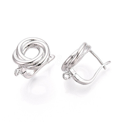 Brass Hoop Earring Findings KK-N267-31P-1
