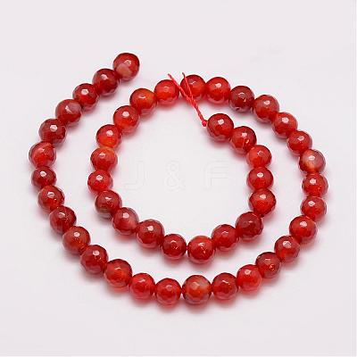 Natural Agate Beads Strands G-G882-8mm-A03-1