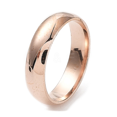 Ion Plating(IP) 304 Stainless Steel Flat Plain Band Rings STAS-I160-B-RG-1