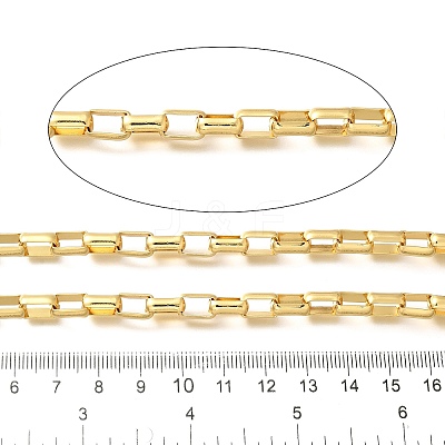 Rectangle Brass Link Chains CHC-Q020-01G-1