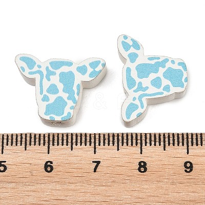 Printed Poplar Wood Beads WOOD-Z008-04A-1