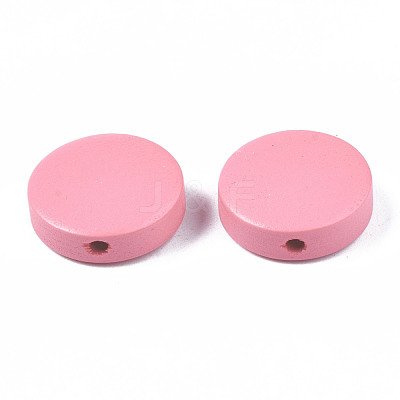 Painted Natural Poplar Wood Beads WOOD-S045-063A-06-1
