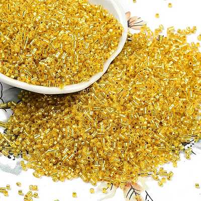 Baking Paint Silver Lined Glass Seed Beads SEED-H003-09B-1