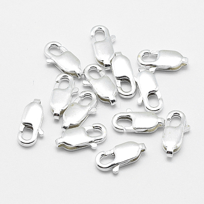 925 Sterling Silver Lobster Claw Clasps STER-G019-03-10mm-1