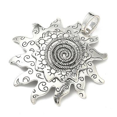 Tibetan Style Alloy Big Pendants FIND-D037-02AS-01-1