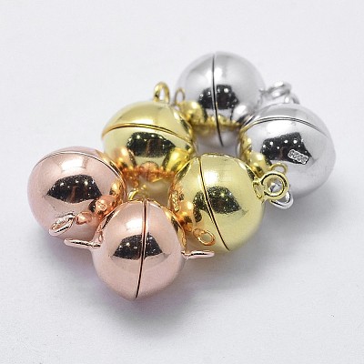925 Sterling Silver Magnetic Clasps STER-F037-098-8mm-1