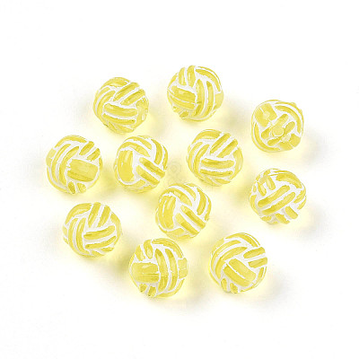 Transparent Acrylic Beads TACR-T028-51-1