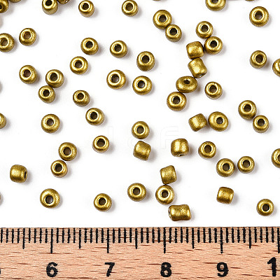 8/0 Baking Paint Glass Round Seed Beads SEED-S036-01B-06-1
