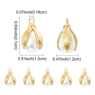 10Pcs ABS Plastic Imitation Pearl Pendants FIND-YW0008-30-1