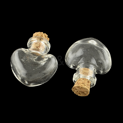 Heart Glass Bottle for Bead Containers X-AJEW-R045-02-1