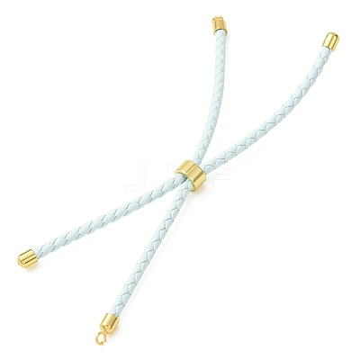 Adjustable Round Braided Microfiber Leather Cord Bracelet Making KK-CBAC260-01G-23-1