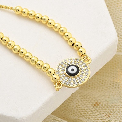 Brass Micro Pave Cubic Zirconia Slider Bracelets for Women BJEW-S158-08G-01-1